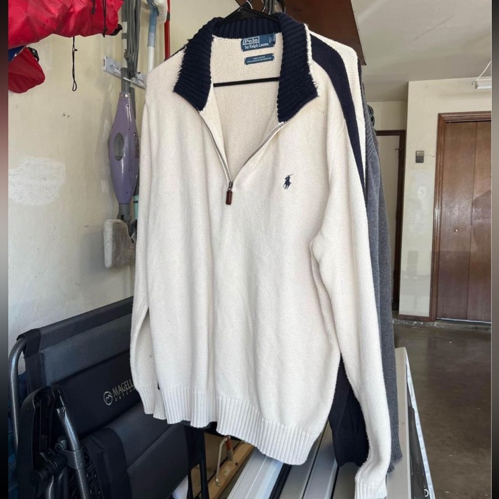 Mens RL Polo 1/4 zip sweater